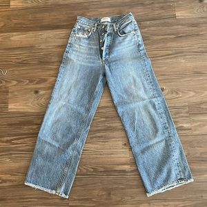 Agolde jeans size 24 Ren high rise crop